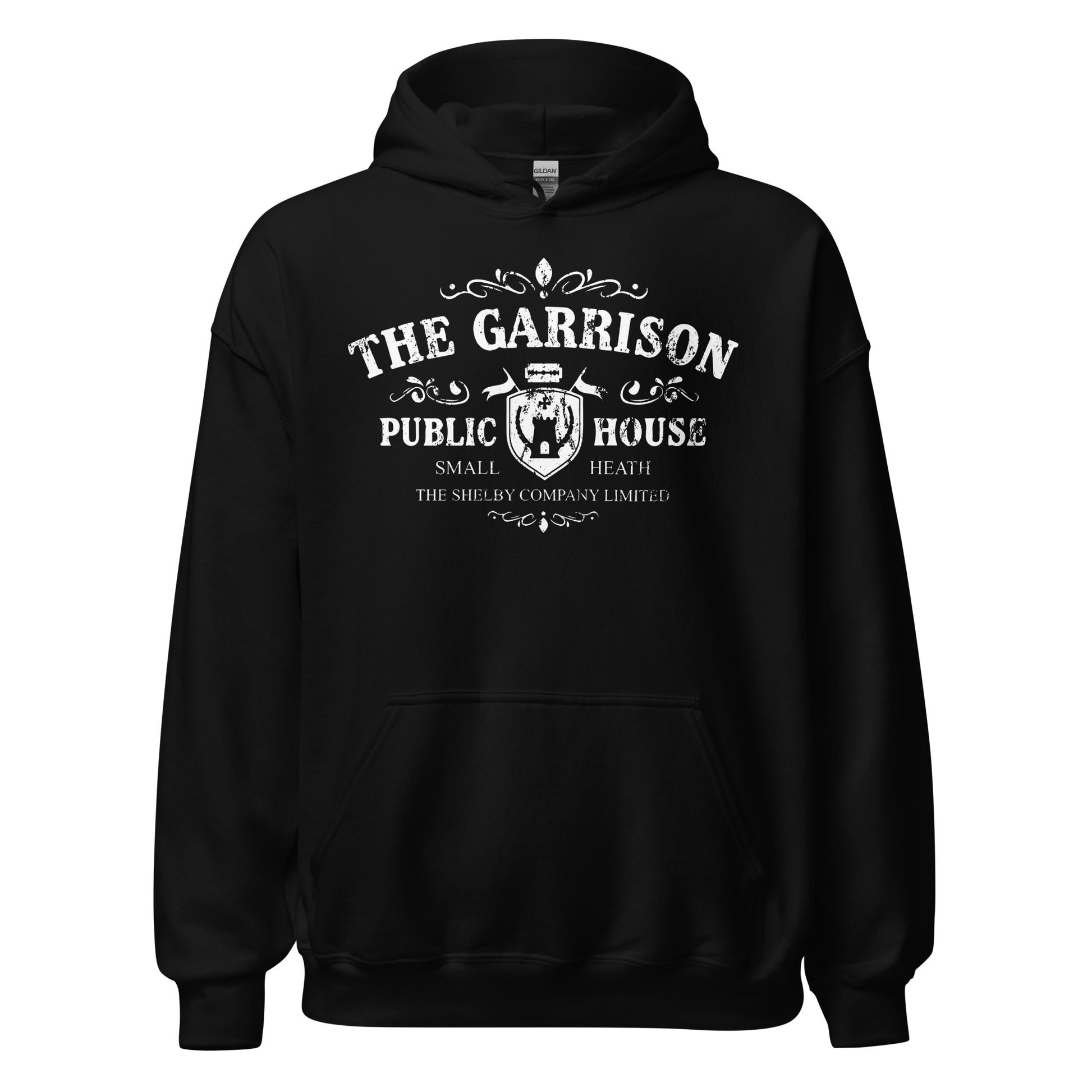sudadera con capucha de the garrison pub de peaky blinders en color negro