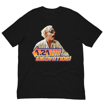 camiseta 1 21 gigovatios gigavatios regreso al futuro en color negro