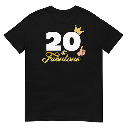 camiseta 20 and fabulous regalo cumpleanos negra