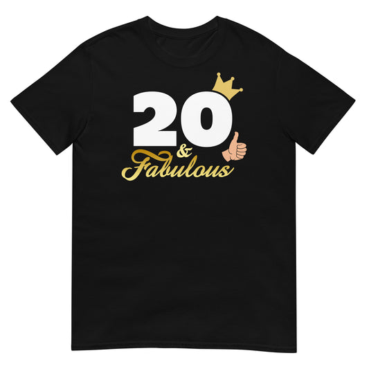 camiseta 20 and fabulous regalo cumpleanos negra