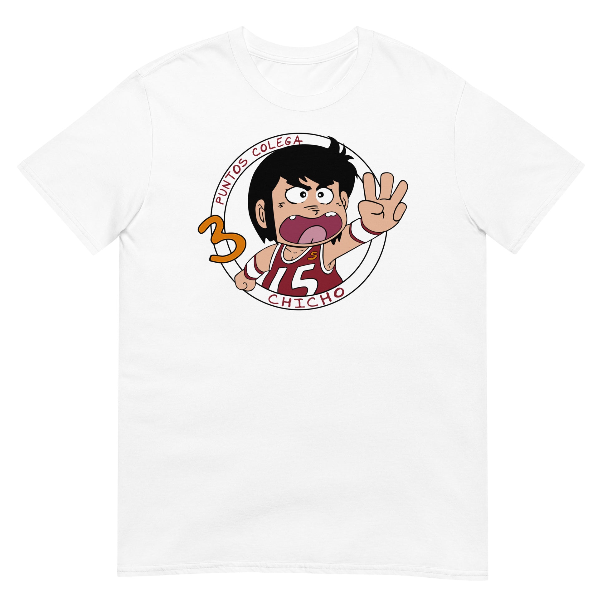 camiseta 3 puntos colega chicho terremoto blanca