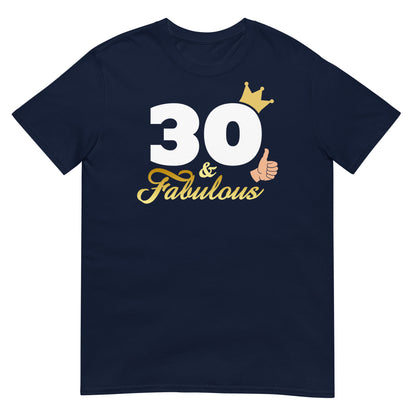 camiseta 30 and fabulous regalo cumpleanos azul marino
