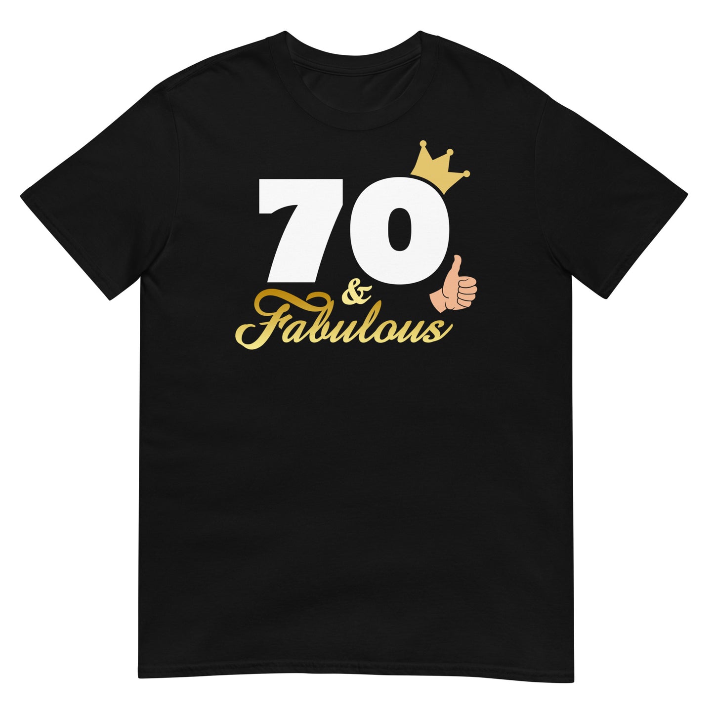 camiseta 70 and fabulous regalo cumpleanos negra