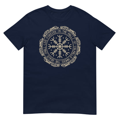 camiseta aegishjalmur vikingo azul marino