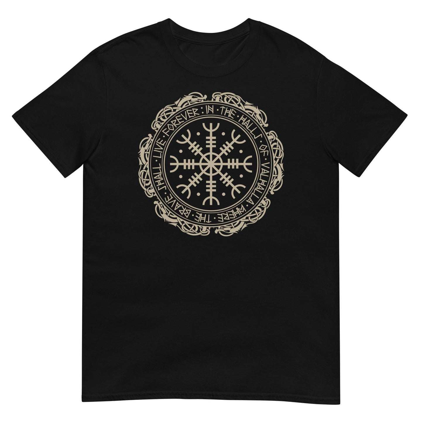 camiseta aegishjalmur vikingo negra