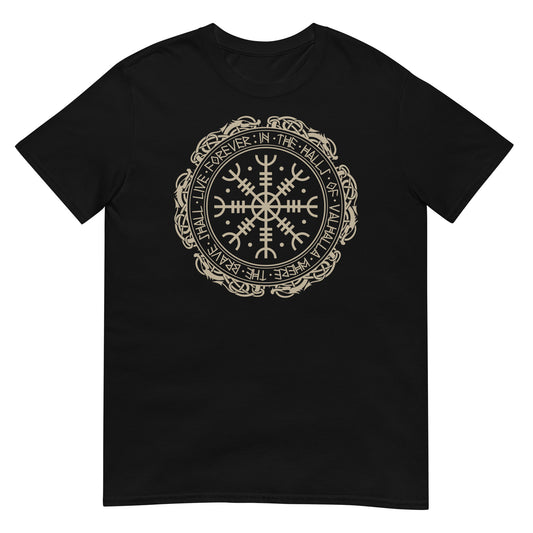 camiseta aegishjalmur vikingo negra