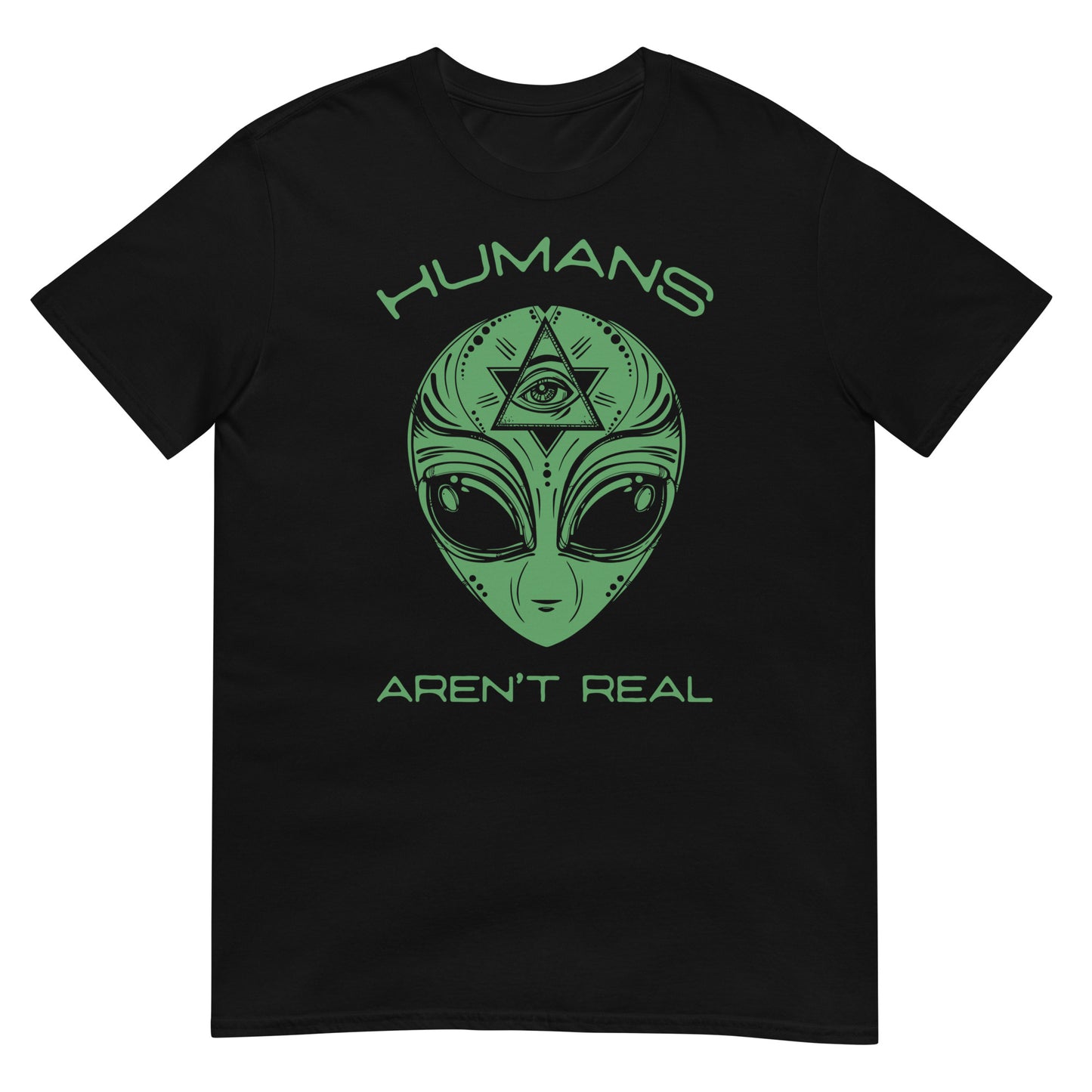 camiseta alien humans arent real negra