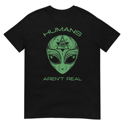 camiseta alien humans arent real negra