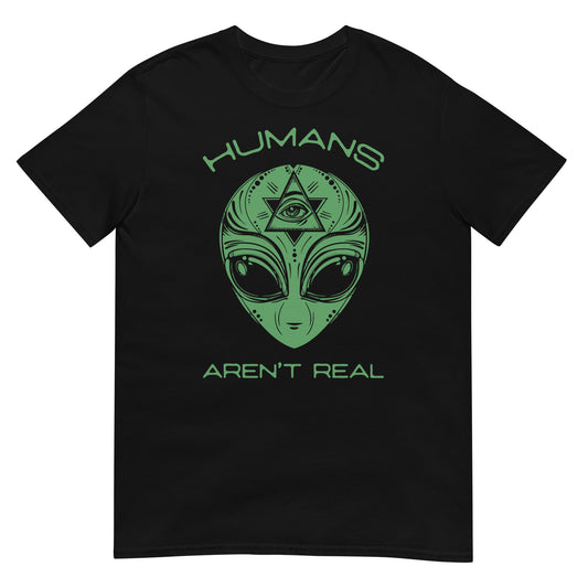camiseta alien humans arent real negra