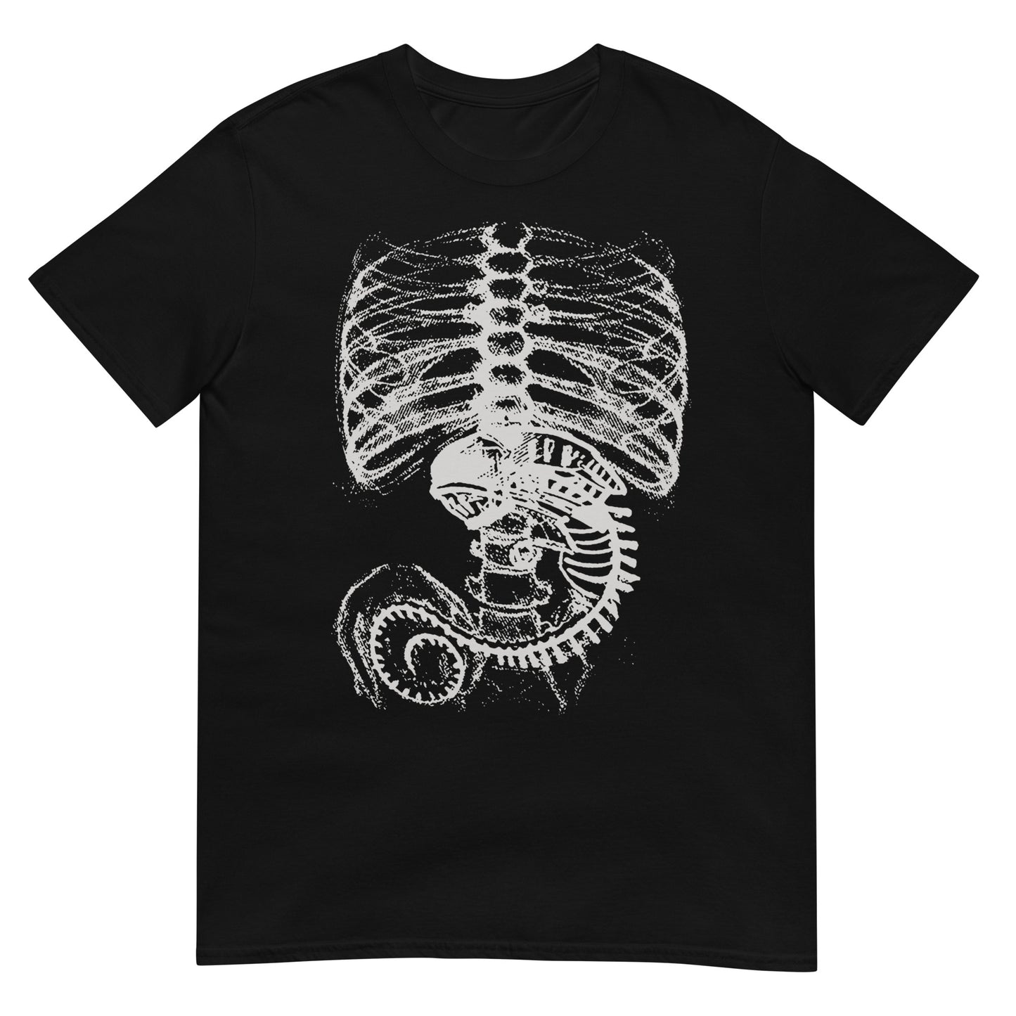 camiseta alien radiografia negra