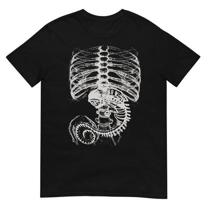camiseta alien radiografia negra