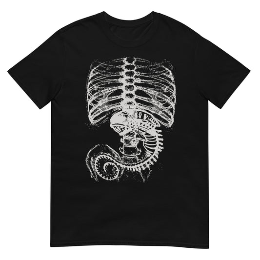 camiseta alien radiografia negra