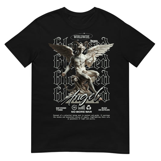camiseta angel bendecido negra