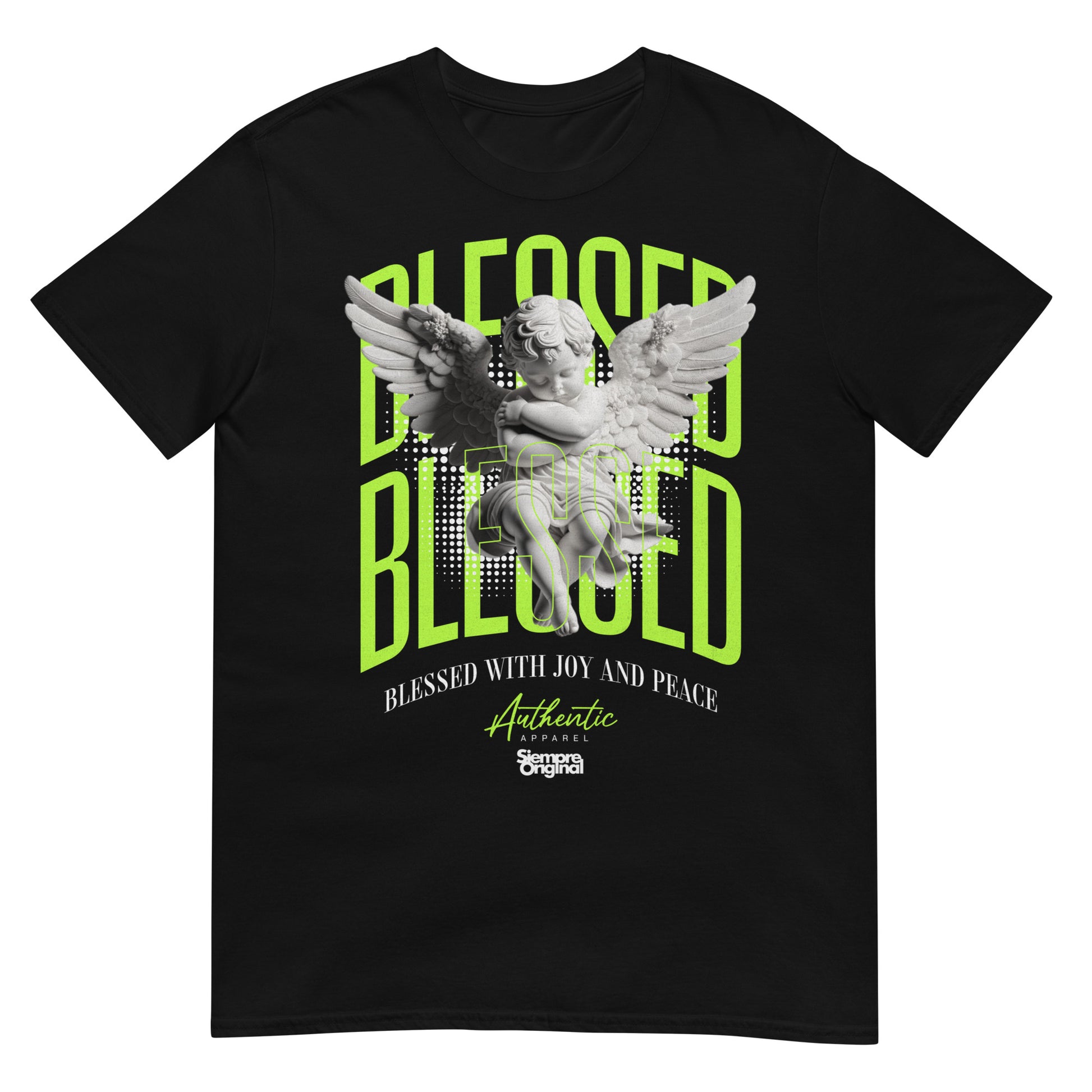 camiseta angel blessed negra