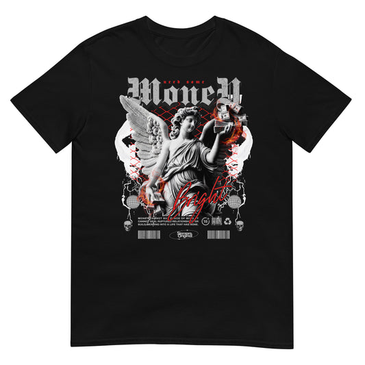 camiseta angel dinero negra