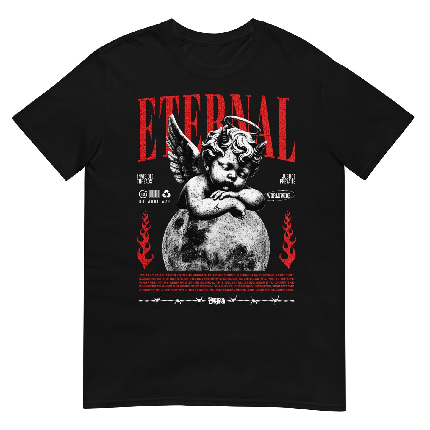 camiseta angel eternal negra