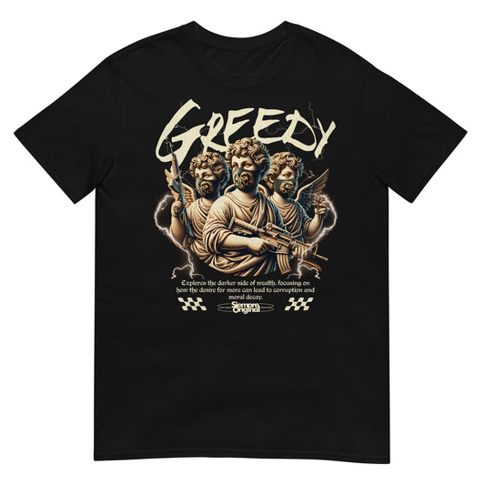 camiseta angeles codicia negra