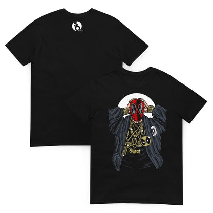 camiseta deadpool gangsta delante y detras negra