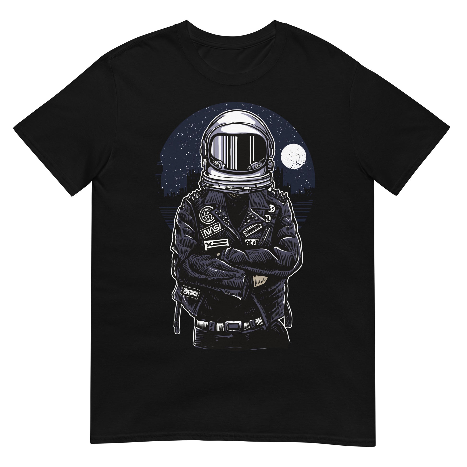 camiseta astronaut rebel siempre original urban en color negro