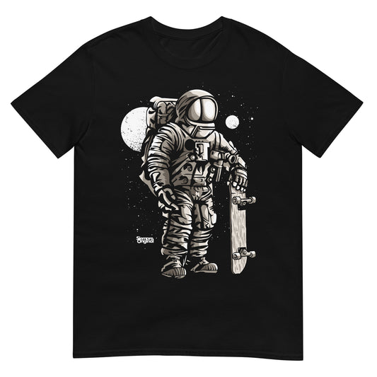 camiseta astronaut skater siempre original urban en color negro