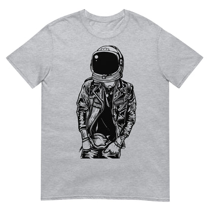 camiseta astronauta punk gris