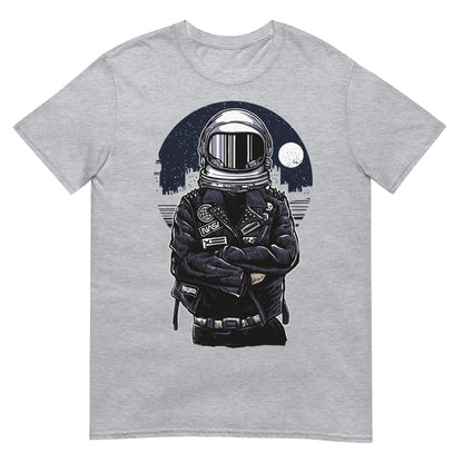 camiseta astronauta rebelde punk gris