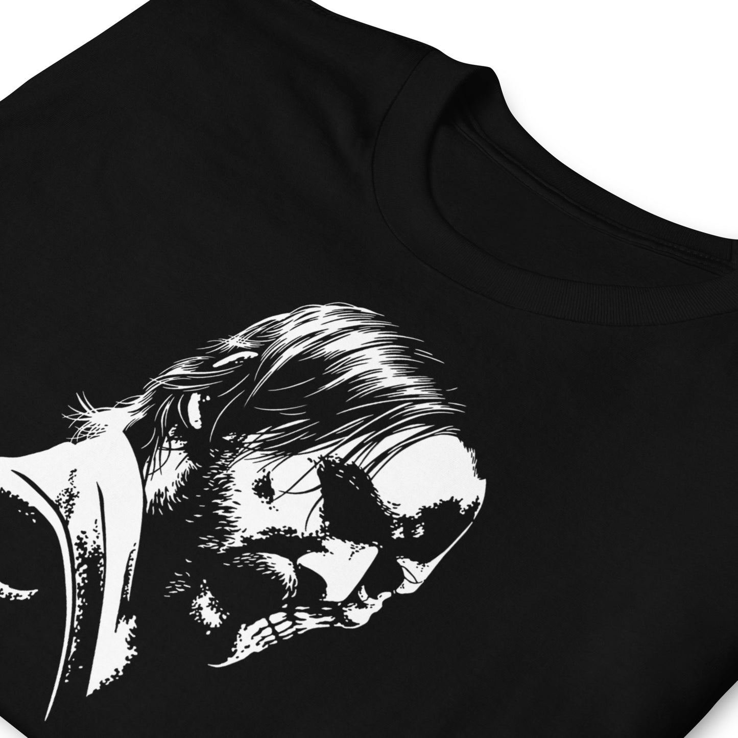 detalle de camiseta baba yaga john wick negra