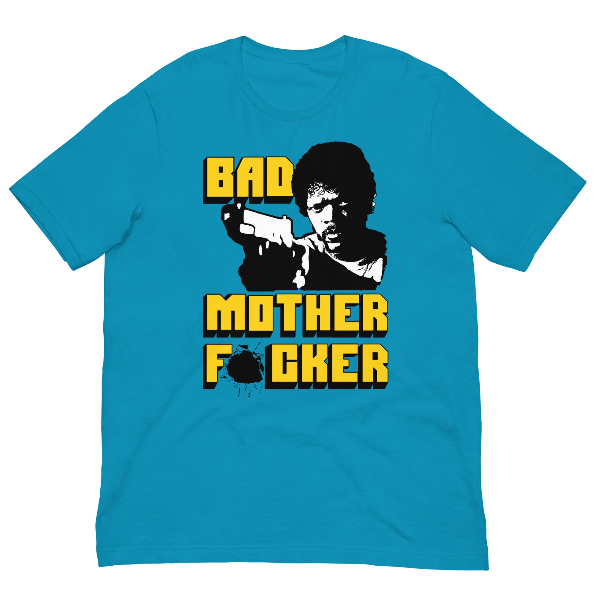 camiseta bad mother fucker pulp fiction azul
