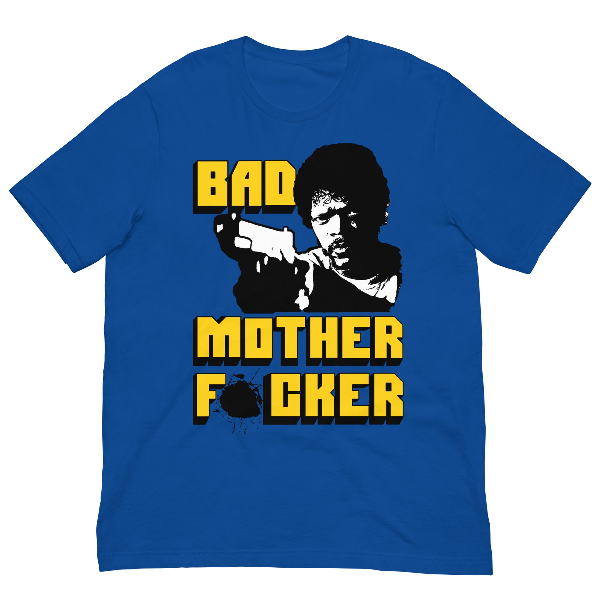 camiseta bad mother fucker pulp fiction azul royal