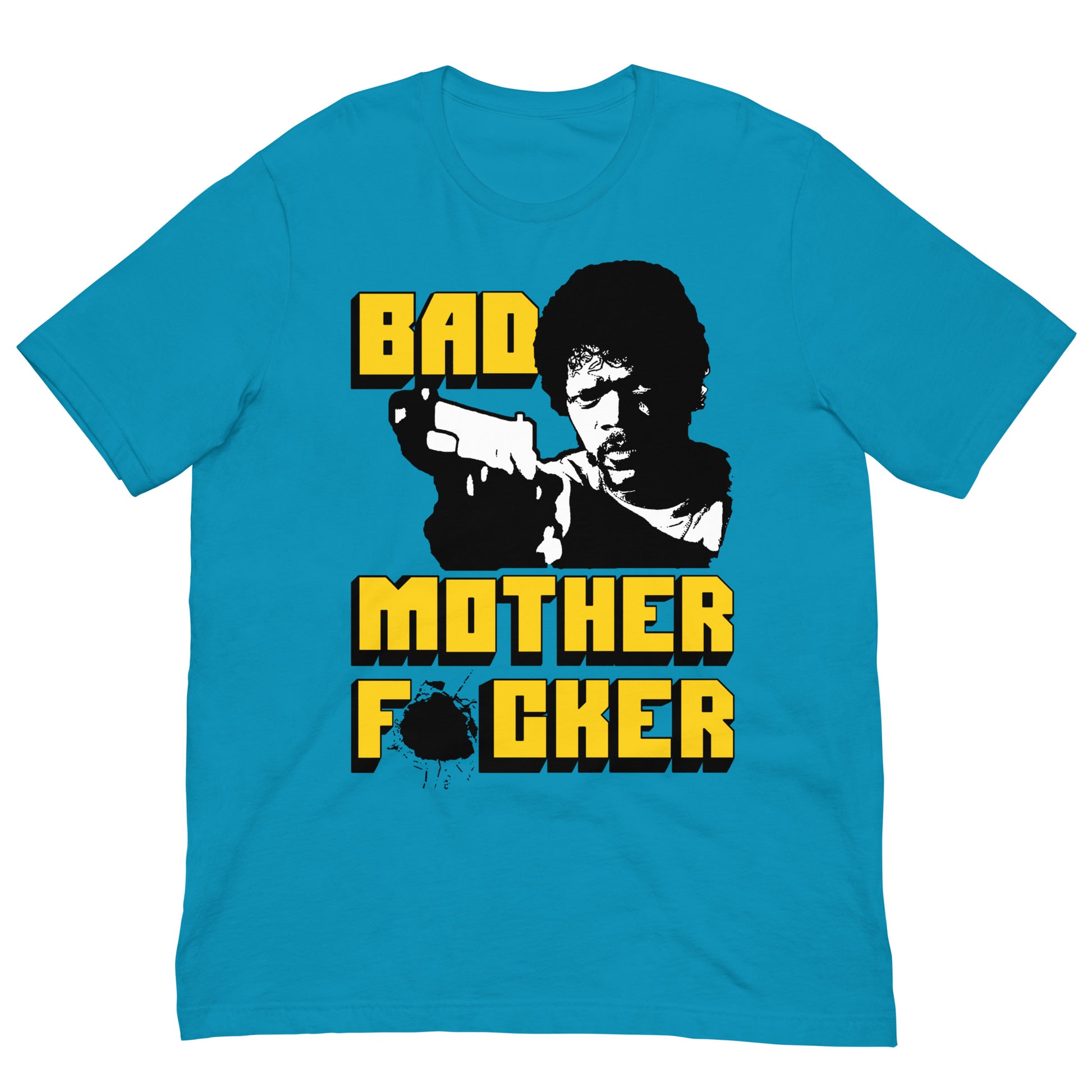 camiseta bad mother fucker pulp fiction azul