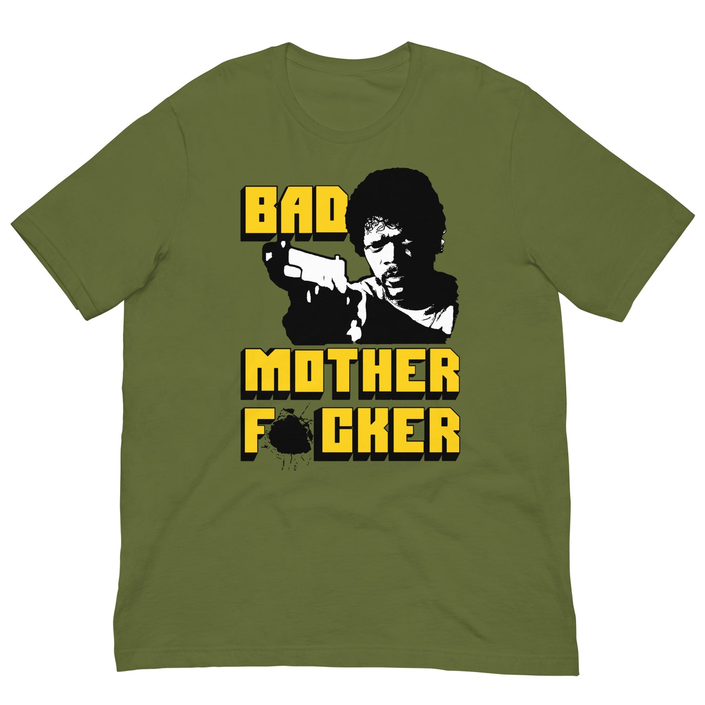camiseta bad mother fucker pulp fiction verde oliva