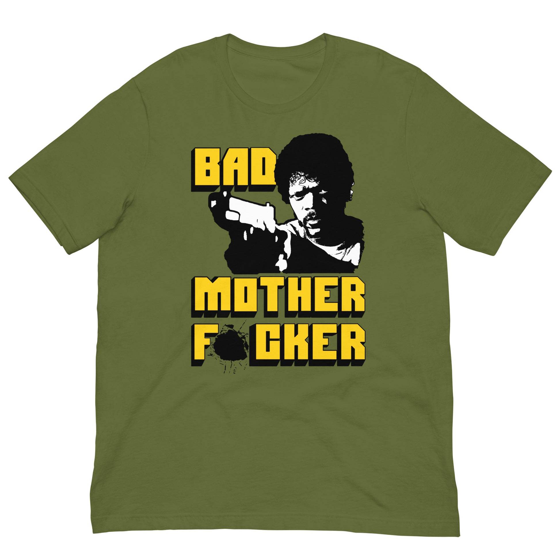 camiseta bad mother fucker pulp fiction verde oliva