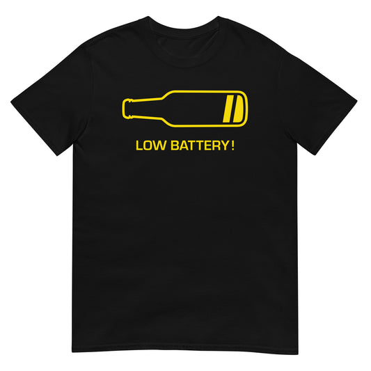 camiseta bateria baja cerveza en color negro