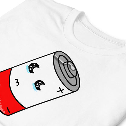 detalle de camiseta bateria baja en color blanco