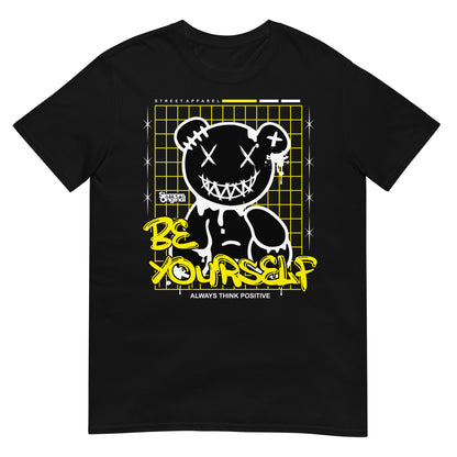 camiseta be yourself teddy bear siempre original urban en color negro