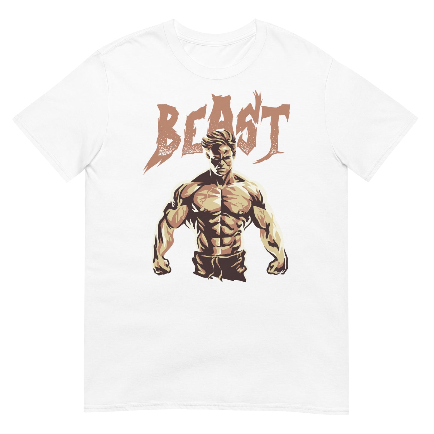 camiseta beast gym gimnasio fitness en color blanco