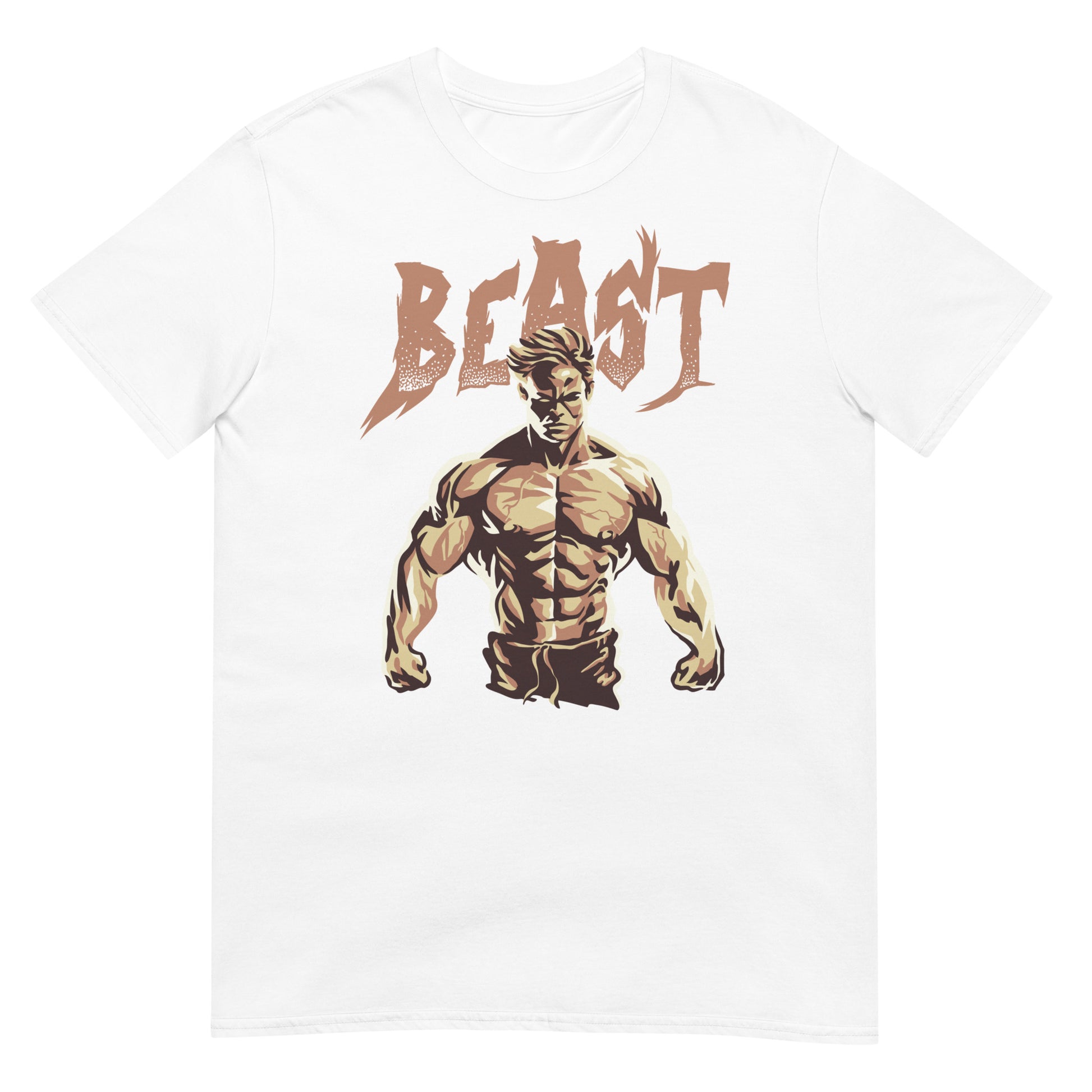 camiseta beast gym gimnasio fitness en color blanco