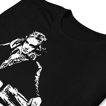 detalle de camiseta beethoven deejay dj en color negro