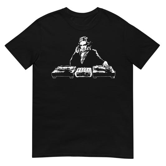 camiseta beethoven dj deejay en color negro