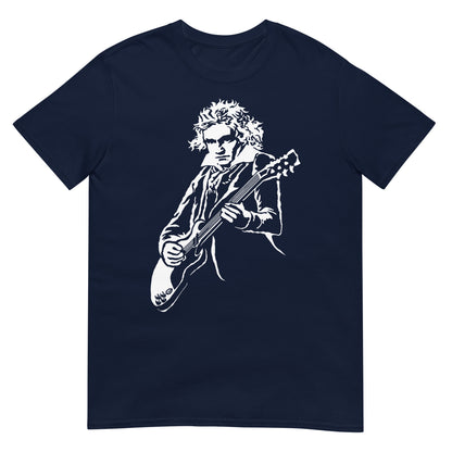 camiseta beethoven guitarra electrica azul marino
