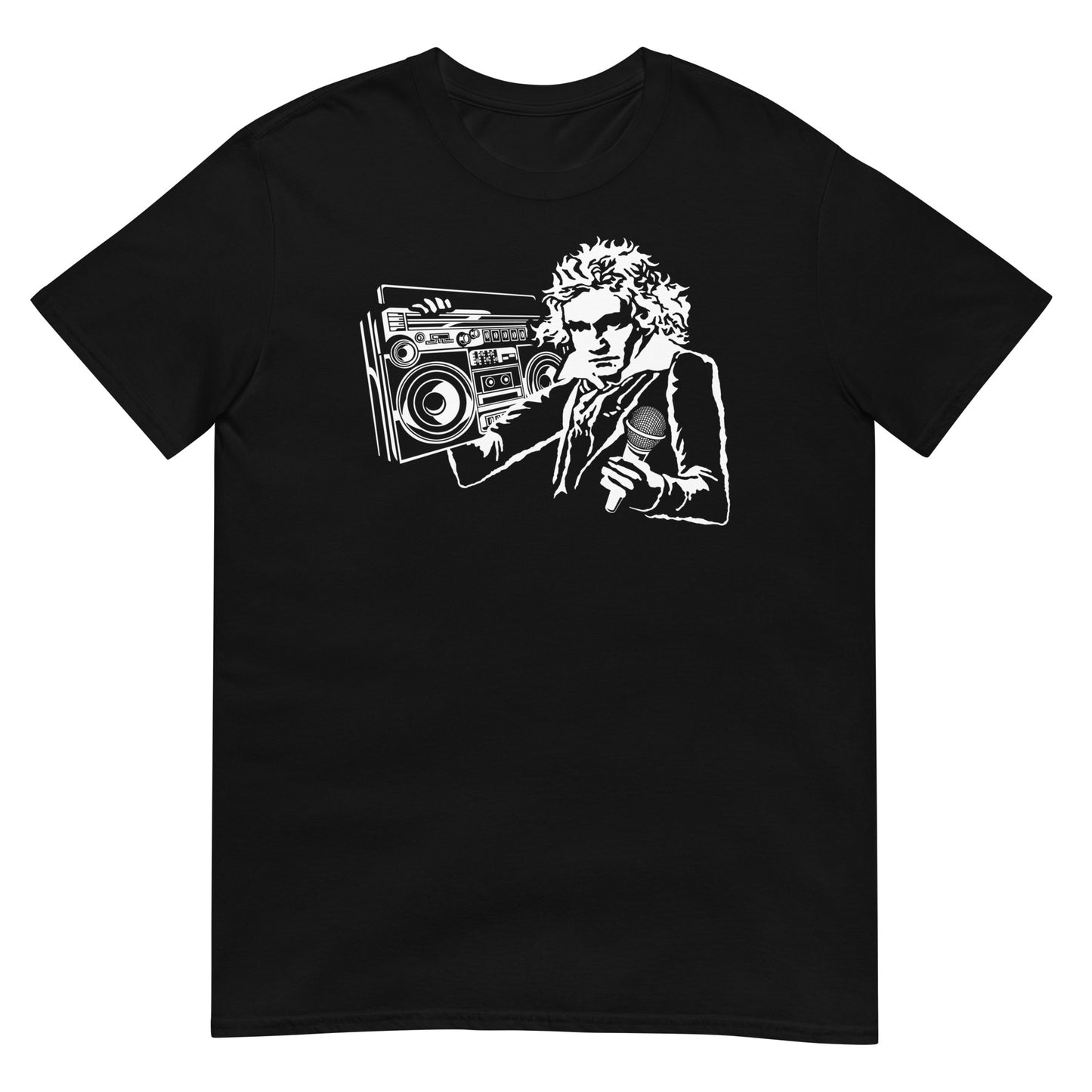 camiseta beethoven hip hop negra