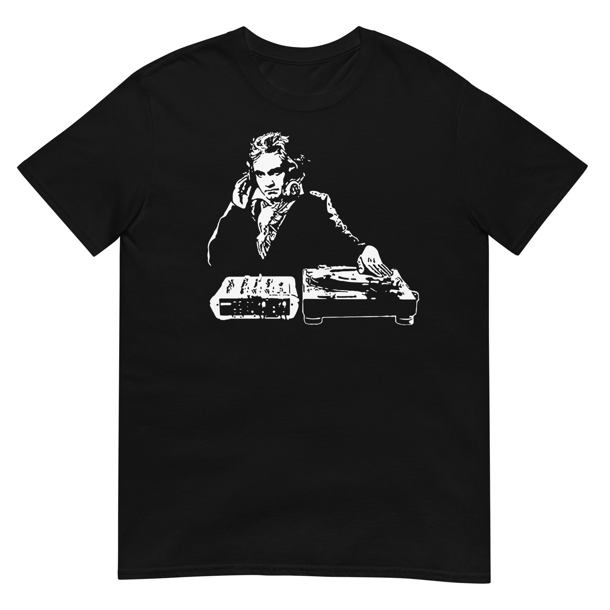 camiseta beethoven musica electronica dj negra