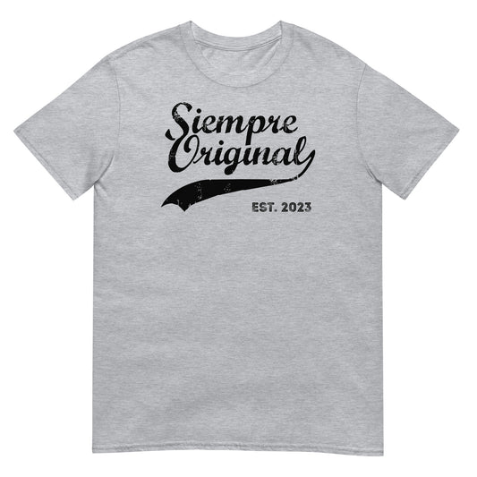 camiseta beisbol retro siempre original gris
