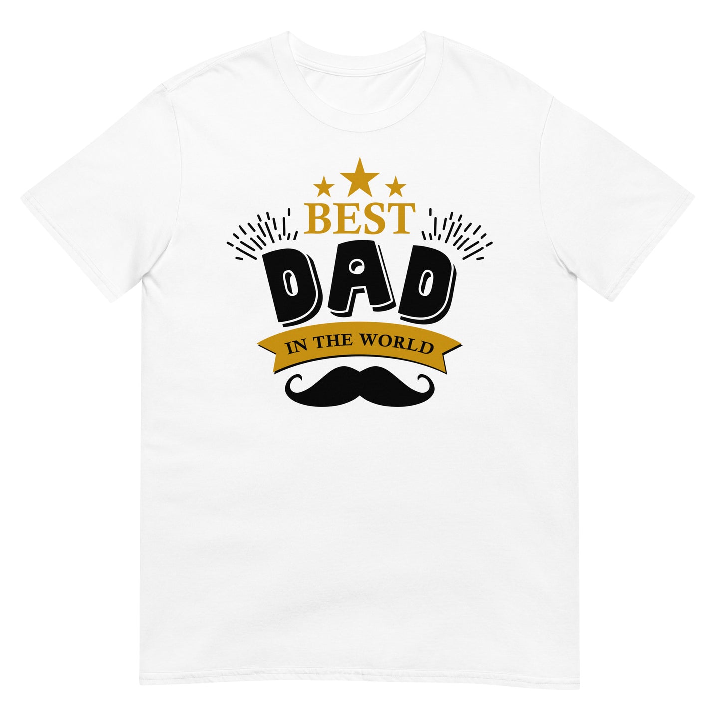 camiseta best dad in the world blanca