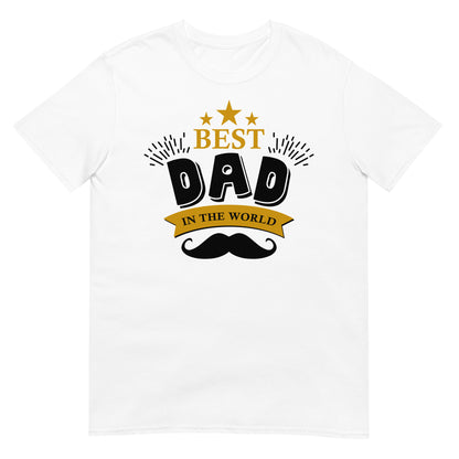 camiseta best dad in the world blanca