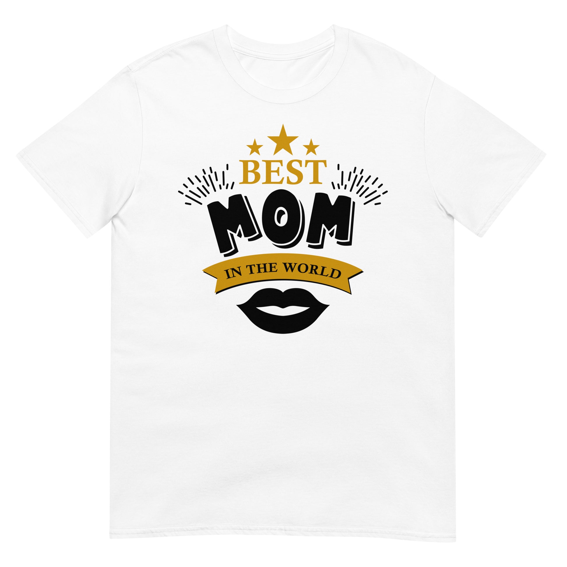 camiseta best mom in the world blanca