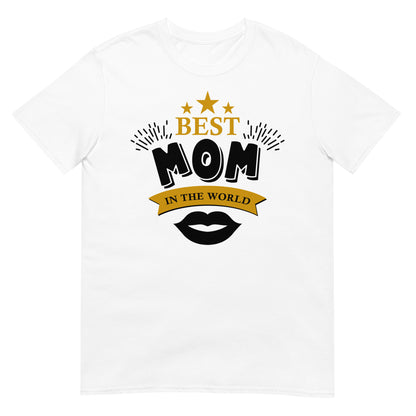 camiseta best mom in the world blanca