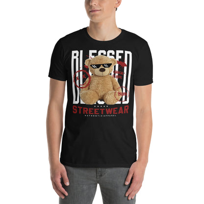 hombre con camiseta blessed teddy bear siempre original urban en color negro