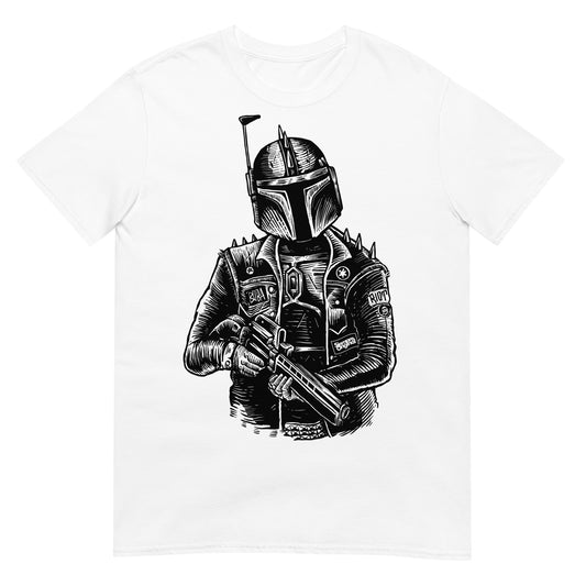 camiseta boba fett punk star wars siempre original urban en color blanco