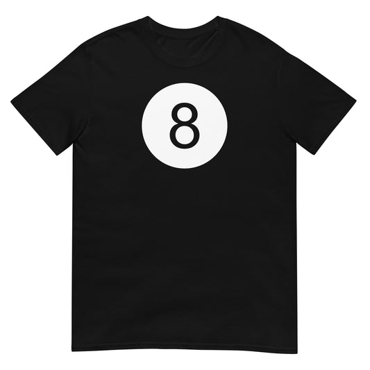 camiseta bola 8 billar negra